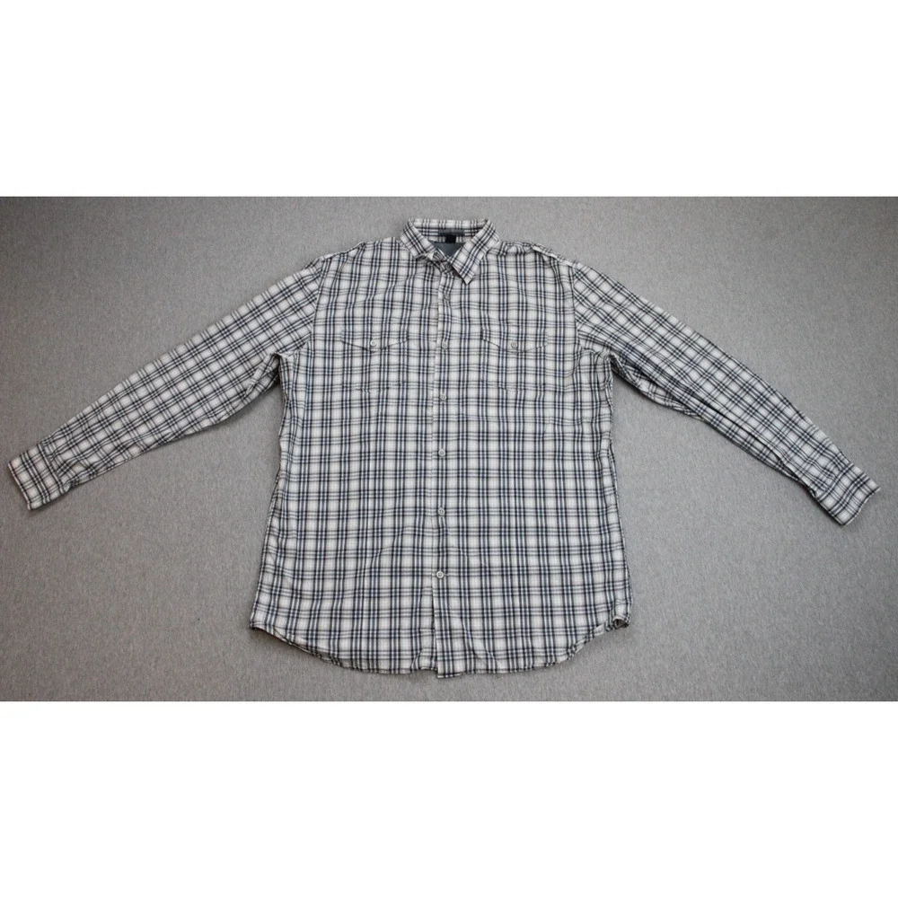 Banana Republic Shirt Mens Size L 16-16.5 Long‎ Sleeve Plaid Button-Up